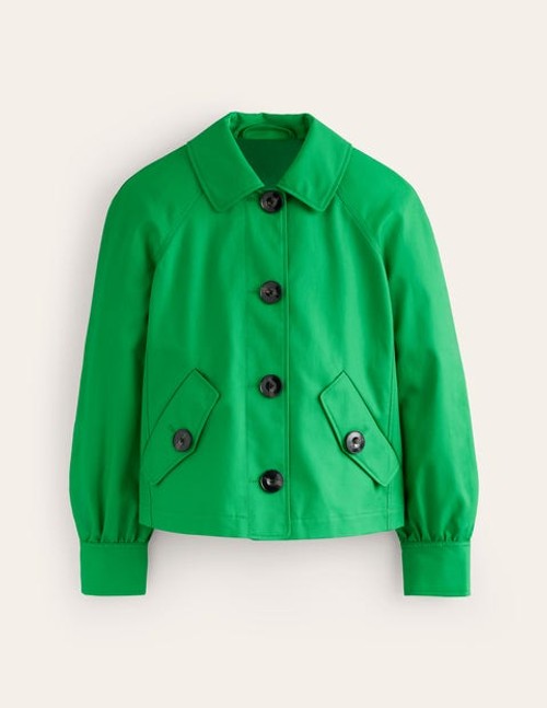 Cropped Trench Jacket Green...
