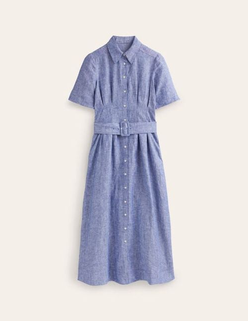 Louise Linen Midi Shirt Dress...