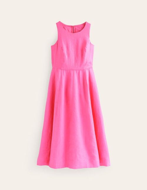 Carla Linen Midi Dress Pink...