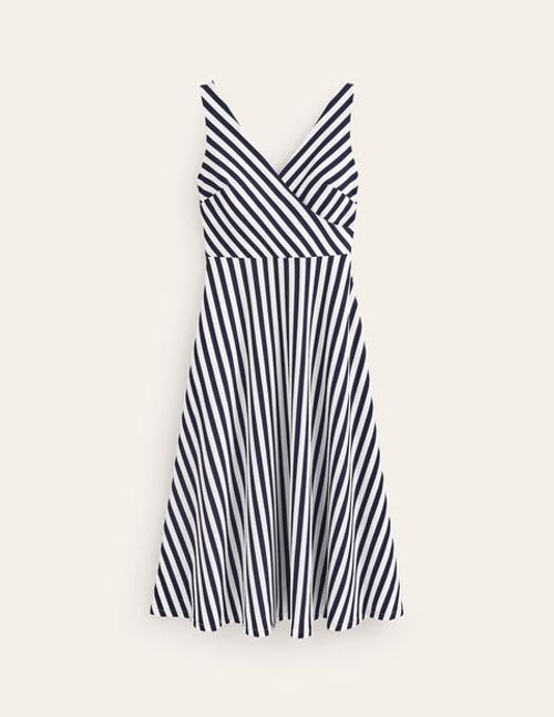 Stripe Jersey Wrap Midi Dress...