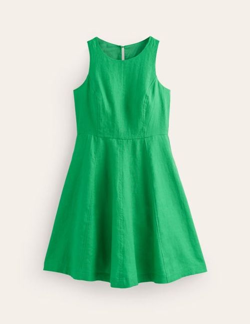 Carla Linen Short Dress Green...