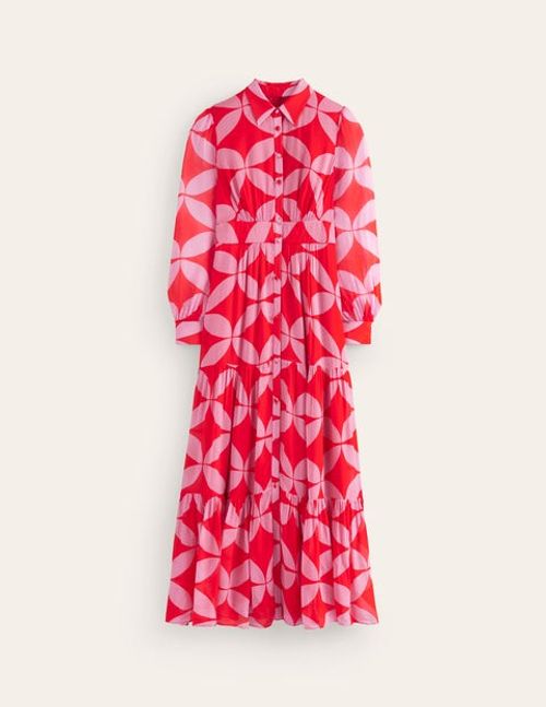 Occasion Maxi Shirt Dress Red...