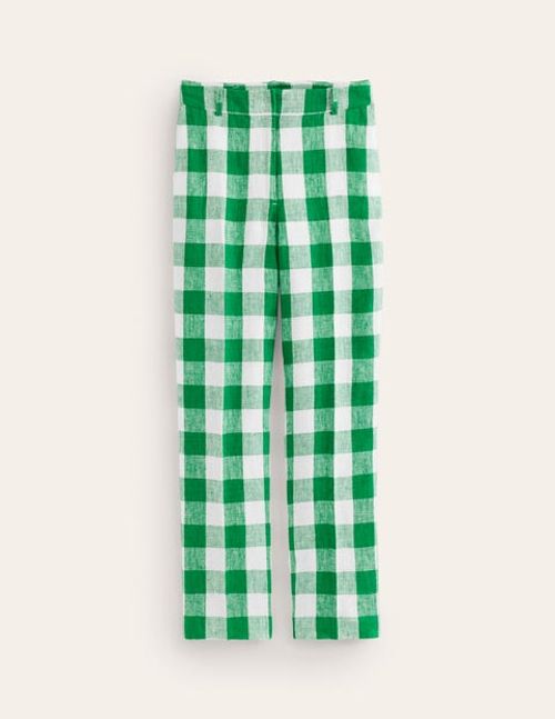 Kew Linen Trousers Green...