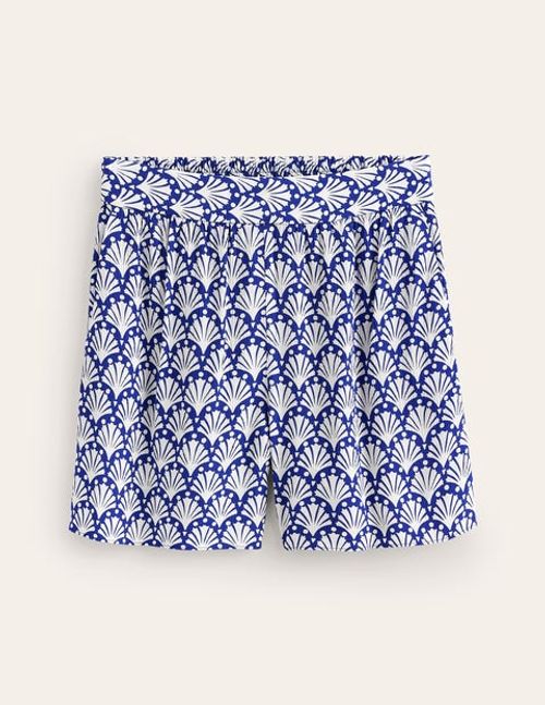 Crinkle Shorts Blue Women...