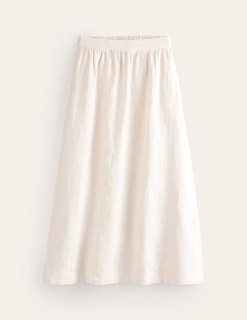 Florence Linen Midi Skirt...