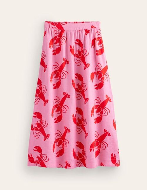 Florence Linen Midi Skirt...