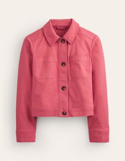 Casual Crop Jacket Red Women...