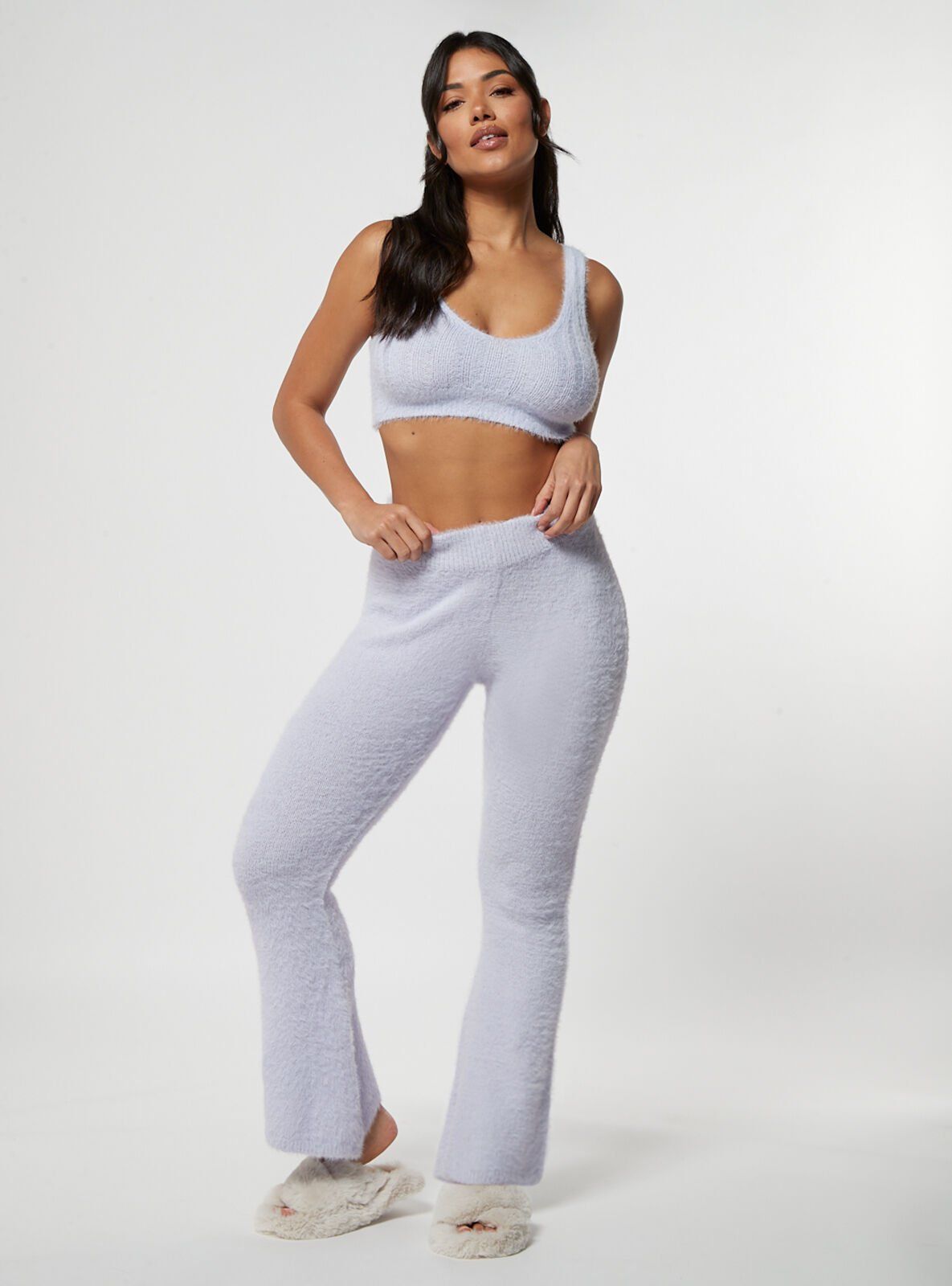 Ribbed Flare Trousers | Apricot Clothing