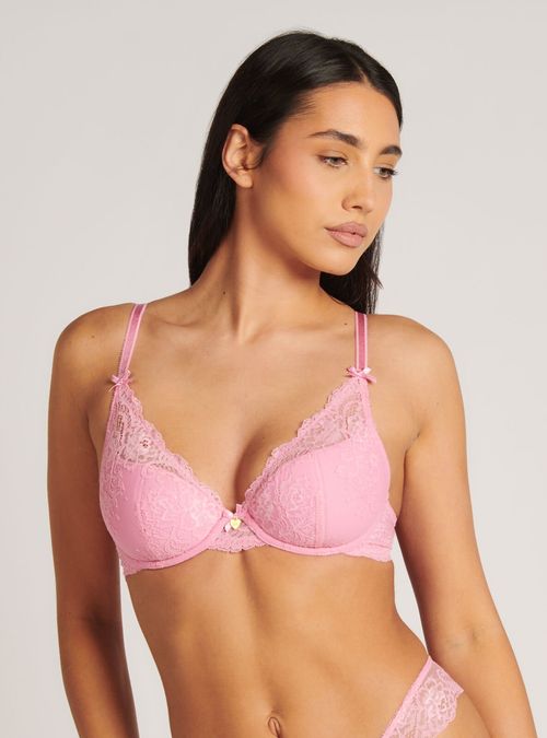 Boux Avenue Amber plunge bra - Pink - 38G, £30.00