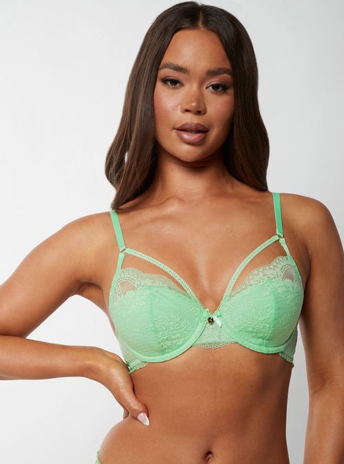 Lexey balconette bra, Neon Orange