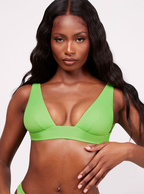 Boux Avenue Mauritius plunge bikini top - Green - 34DD