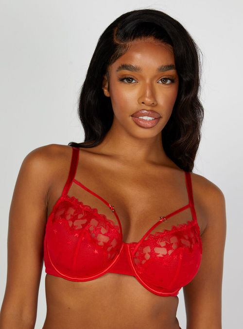 Boux Avenue Sylvia balconette bra - Strawberry - 38C