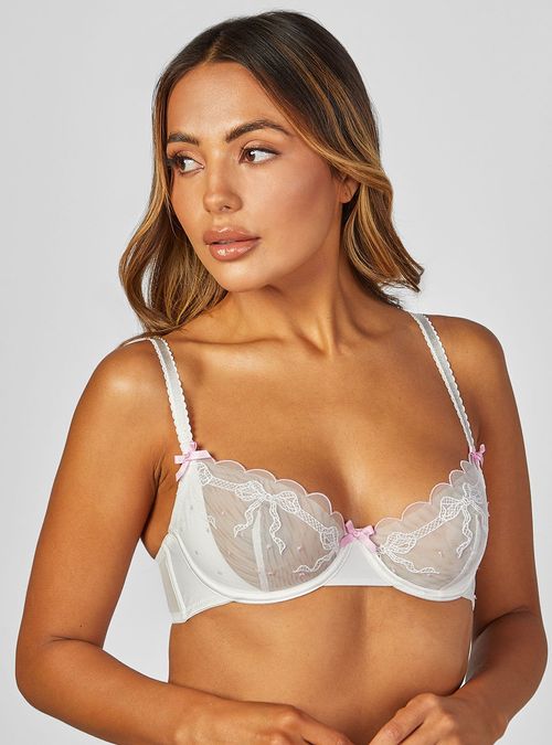 Boux Avenue Tiffany balconette bra - Ivory Mix - 36DD