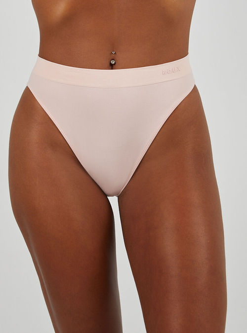 High Waist Briefs - Pink Powder