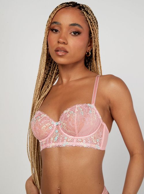 Boux Avenue Anja balconette bra - Pink Mix - 36E, £18.00