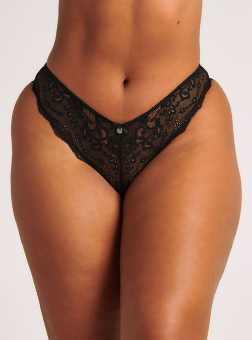 Tasha High Leg Lace Brazilian Knickers