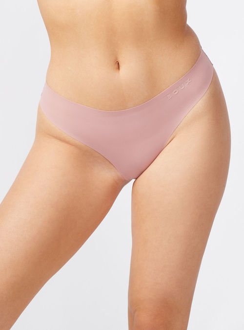 Soft invisible microfibre thong [Rose Taupe]