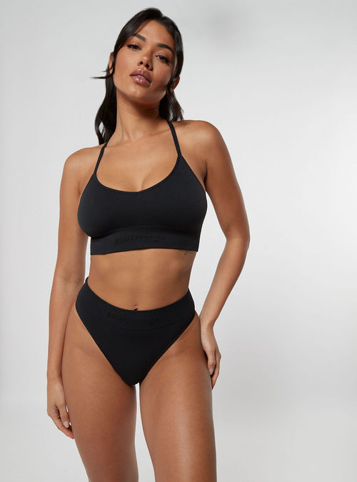 Boux Avenue Contour seamless thong bodysuit - Black - L, £15.00