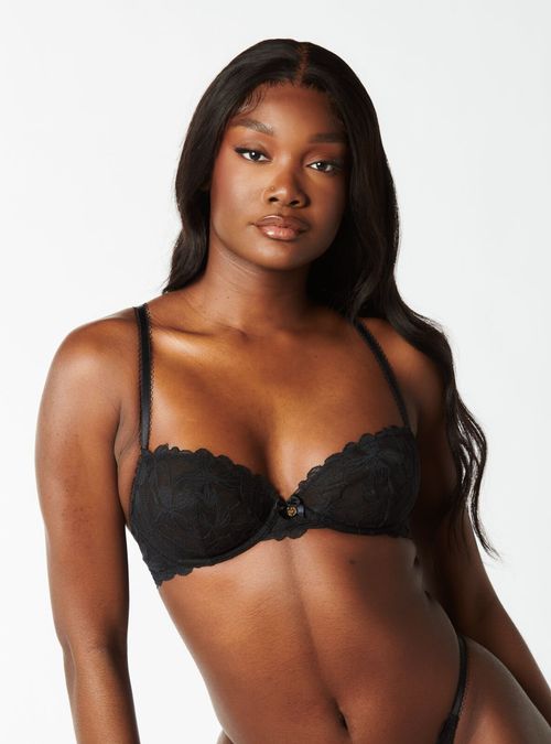 Boux Avenue Camryn balconette bra - Black - 34G, £14.00