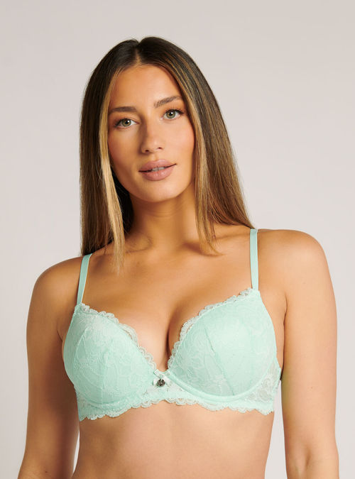 Boux Avenue Aliyah plunge push up bra - Mint - 38DD, £32.00