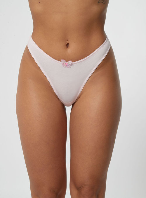 Boux Avenue Motif cotton thong - Powder Pink - 12, Compare