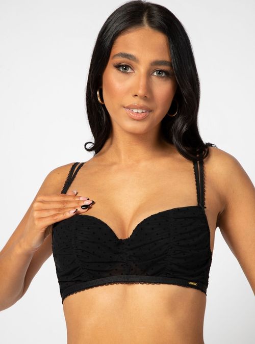 Boux Avenue Taryn ruched balconette bra - Black - 36C, £16.00