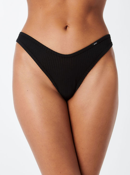 Boux Avenue Lynn soft modal brazilian knickers - Black - 08