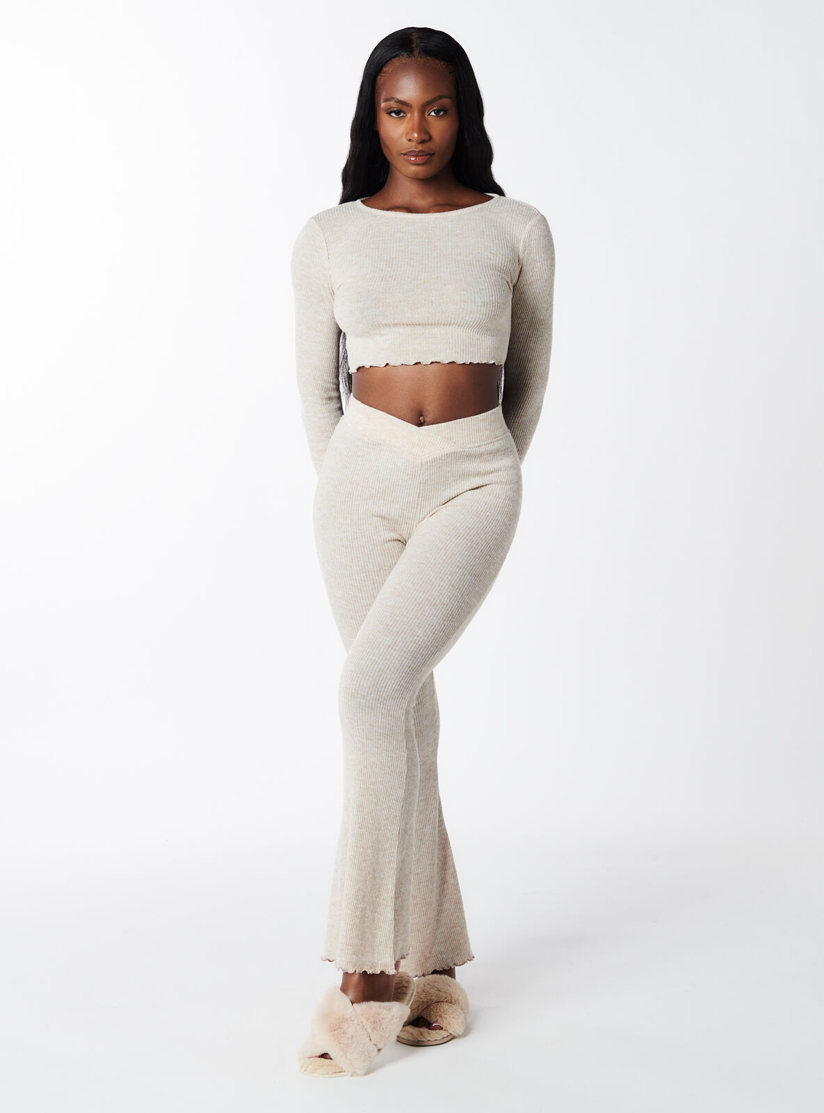 Stone flared trousers store