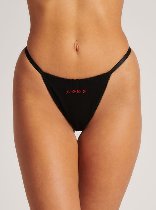 Boux Avenue Xoxo ribbed tanga...