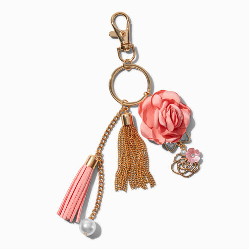 Claire's Coral Rose Tassel...