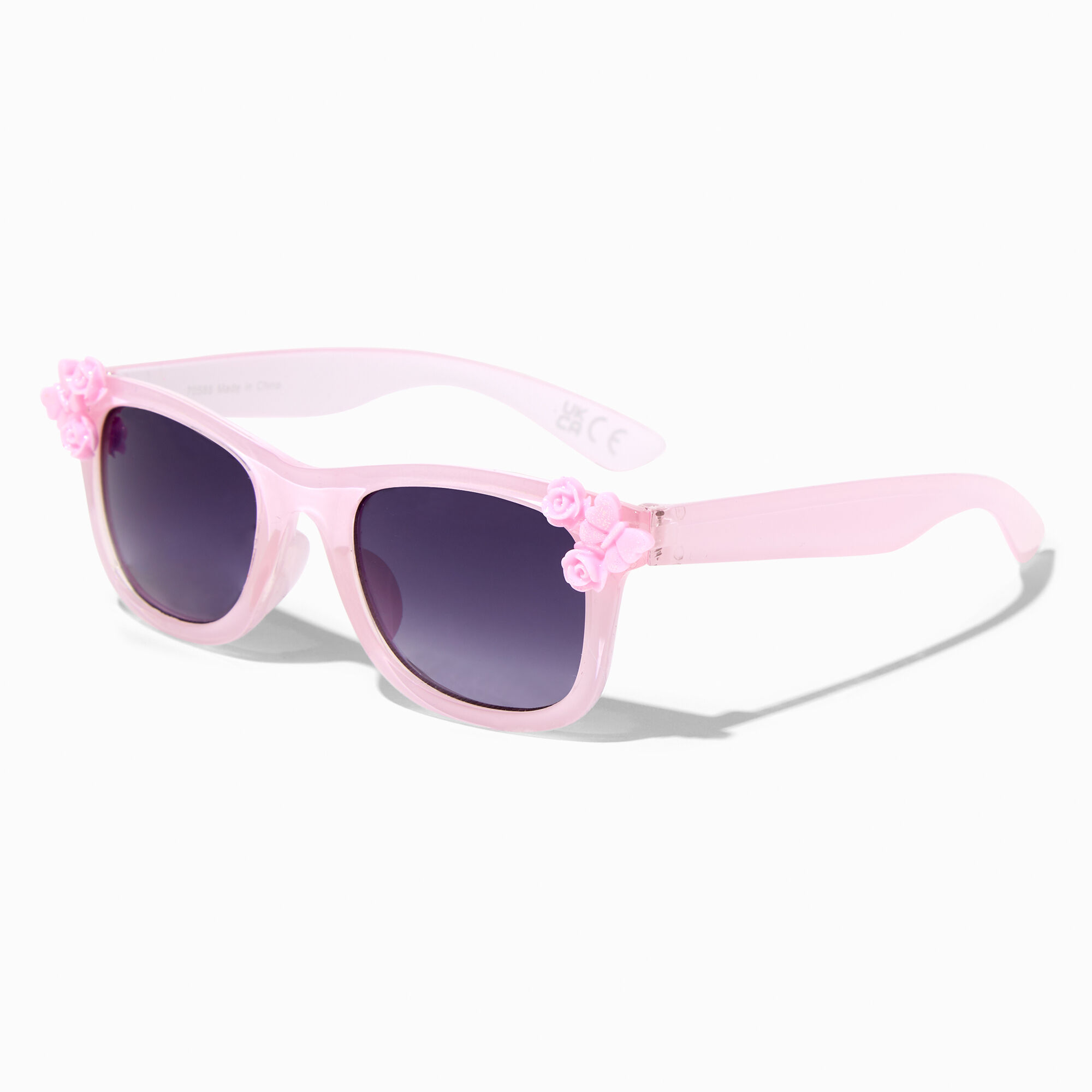 Claire's Club Purple & Pink Heart Aviator Sunglasses | Claire's