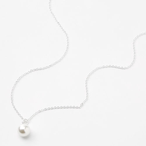 Claire's Silver Single Pearl...