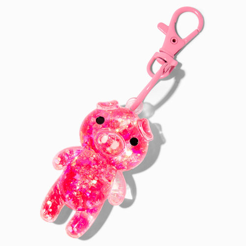 Claire's Rainbow Bear Mini Backpack Keychain, Women's, Size: Small, Pink