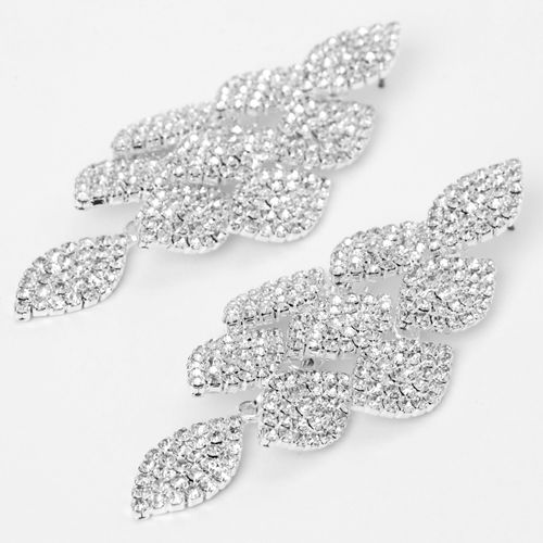 Claire's Silver-Tone 2" Pave...