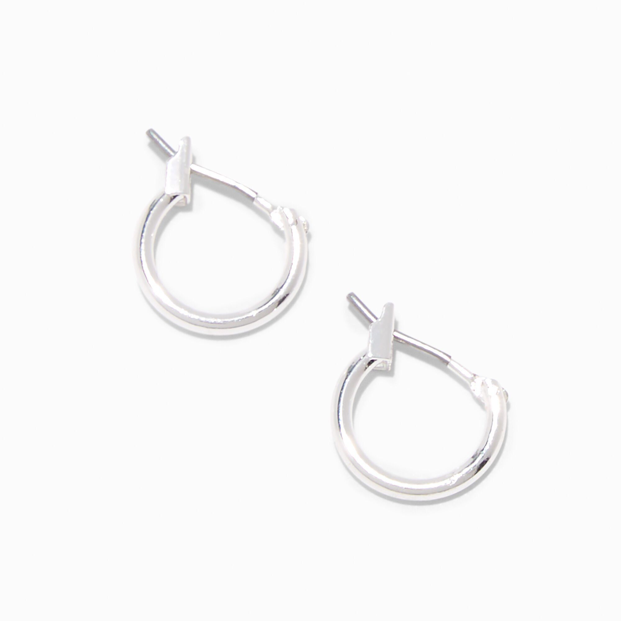 Claire's silver hoop earrings store