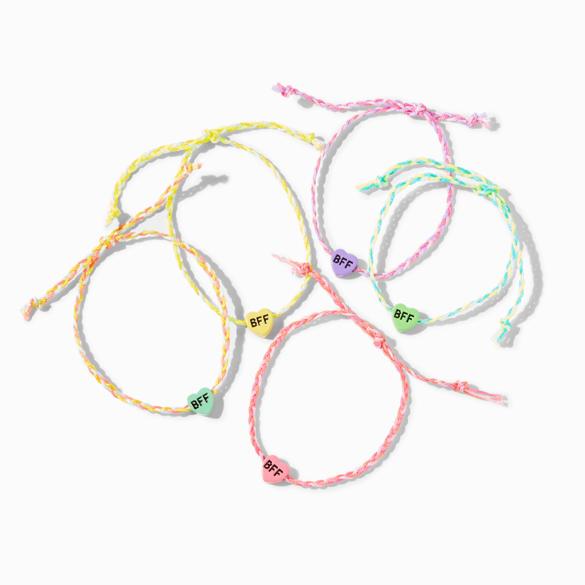 Claires Pastel Metal Plaque Adjustable Friendship Bracelets  5 Pack   Compare  Buchanan Galleries