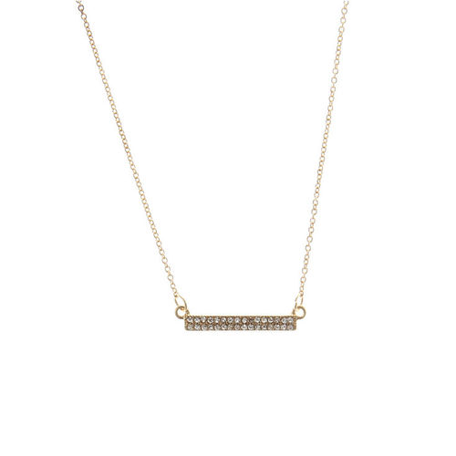 Claire's Crystal Bar Necklace