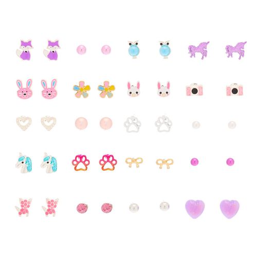 Claire's Fabulous Fauna Stud Earrings - 20 Pack