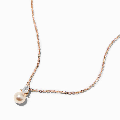 Claire's Rose Gold-Tone Pearl...