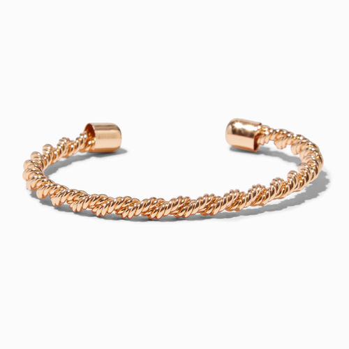 Claire's Gold-Tone Twisted Rope Cuff Bracelet
