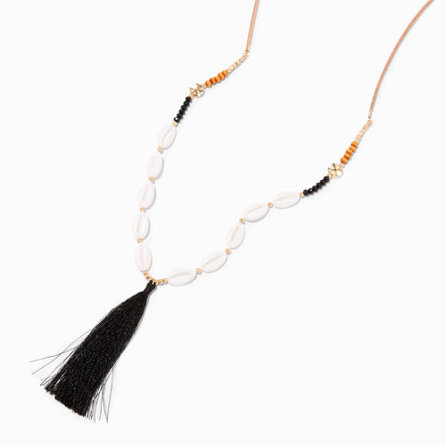 Claire's Black Tassel Cowrie...