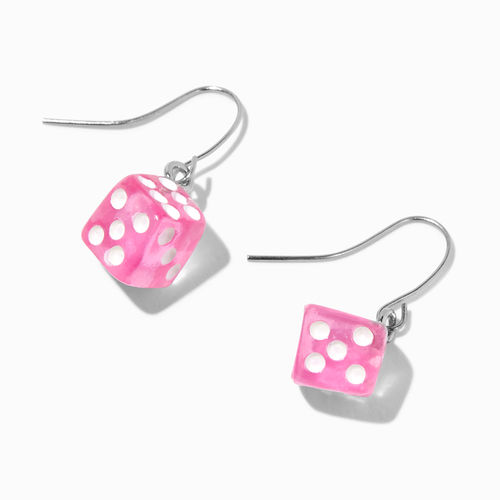 Claire's Pink & White 1" Dice...