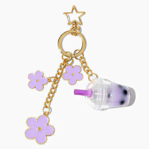 Claire's Boba Tea Lip Gloss Keychain