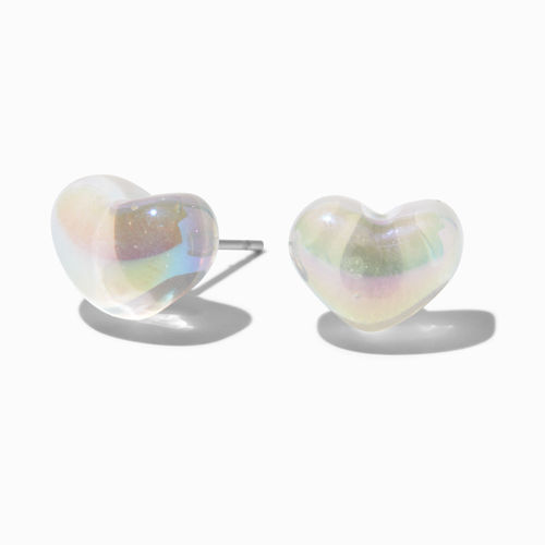 Claire's Pearl Heart Stud Earrings