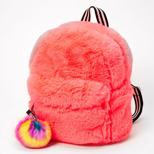 Claire's Club Pastel Tie Dye Bunny Furry Mini Backpack