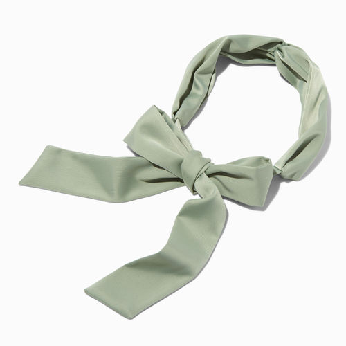 Claire's Sage Green Silky Bow...