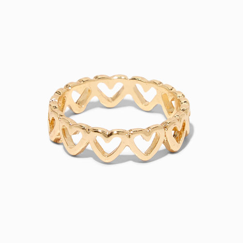 Claire's Gold Open Heart Ring