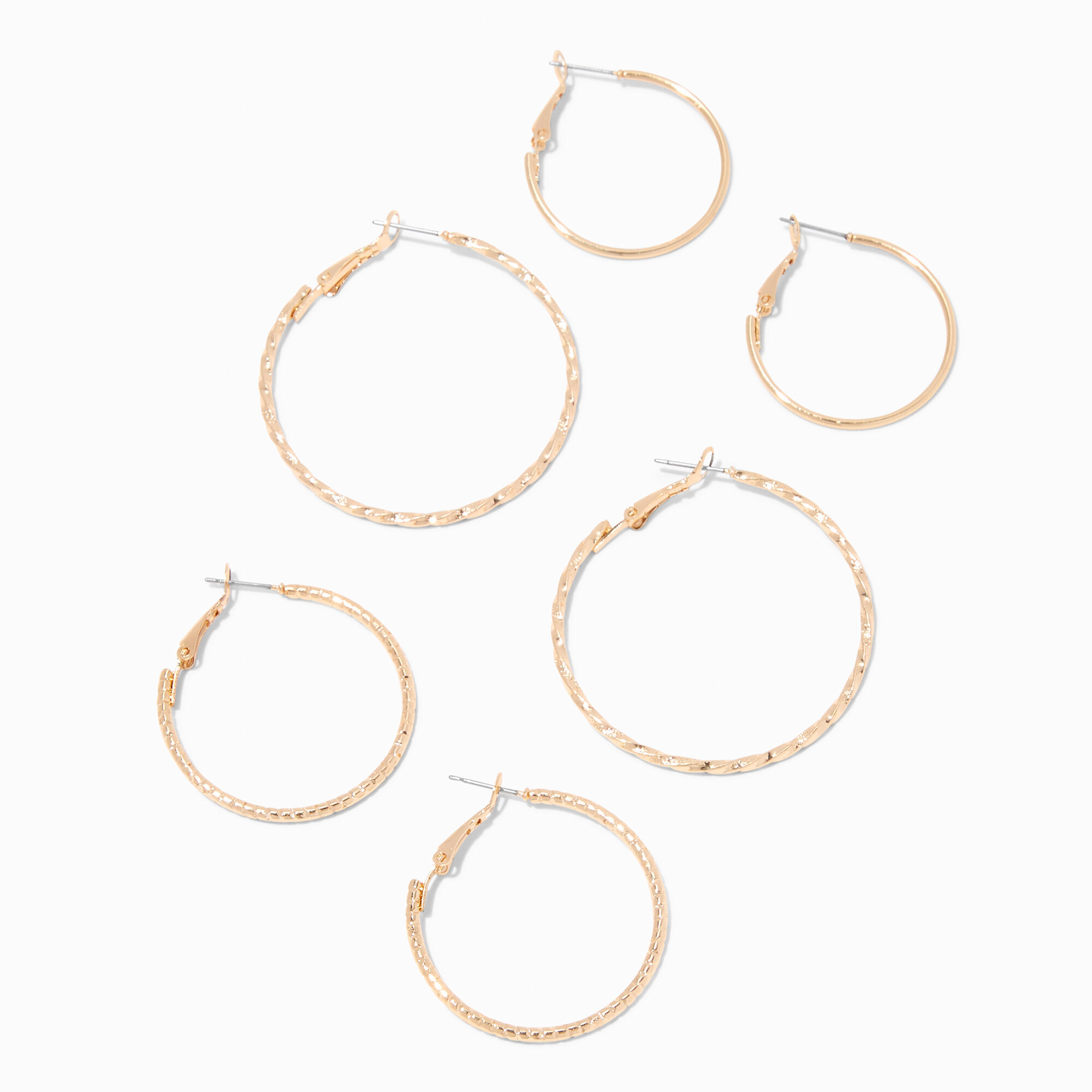 C LUXE by Claires Sterling Silver 110 ct tw Laboratory Grown Diamond  10MM Embellished Hoop Earrings  Claires