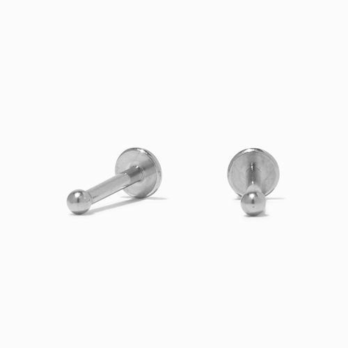 C Luxe By Claire's Silver Titanium 2MM Ball Flat Back Stud
