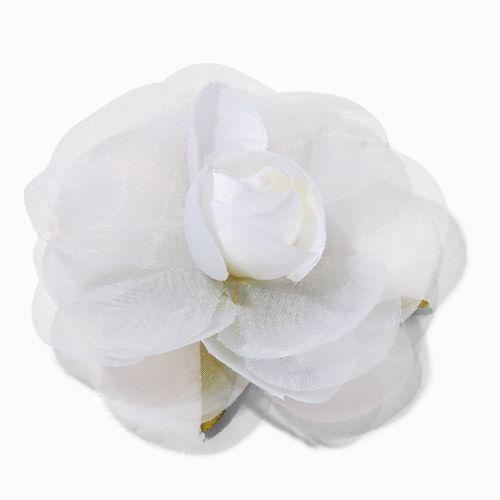Claire's White Rose Hair Clip